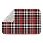 Red Black And White Border Tartan Print Indoor Door Mat