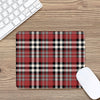 Red Black And White Border Tartan Print Mouse Pad