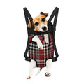 Red Black And White Border Tartan Print Pet Carrier Backpack