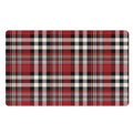 Red Black And White Border Tartan Print Polyester Doormat