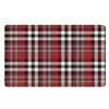 Red Black And White Border Tartan Print Polyester Doormat