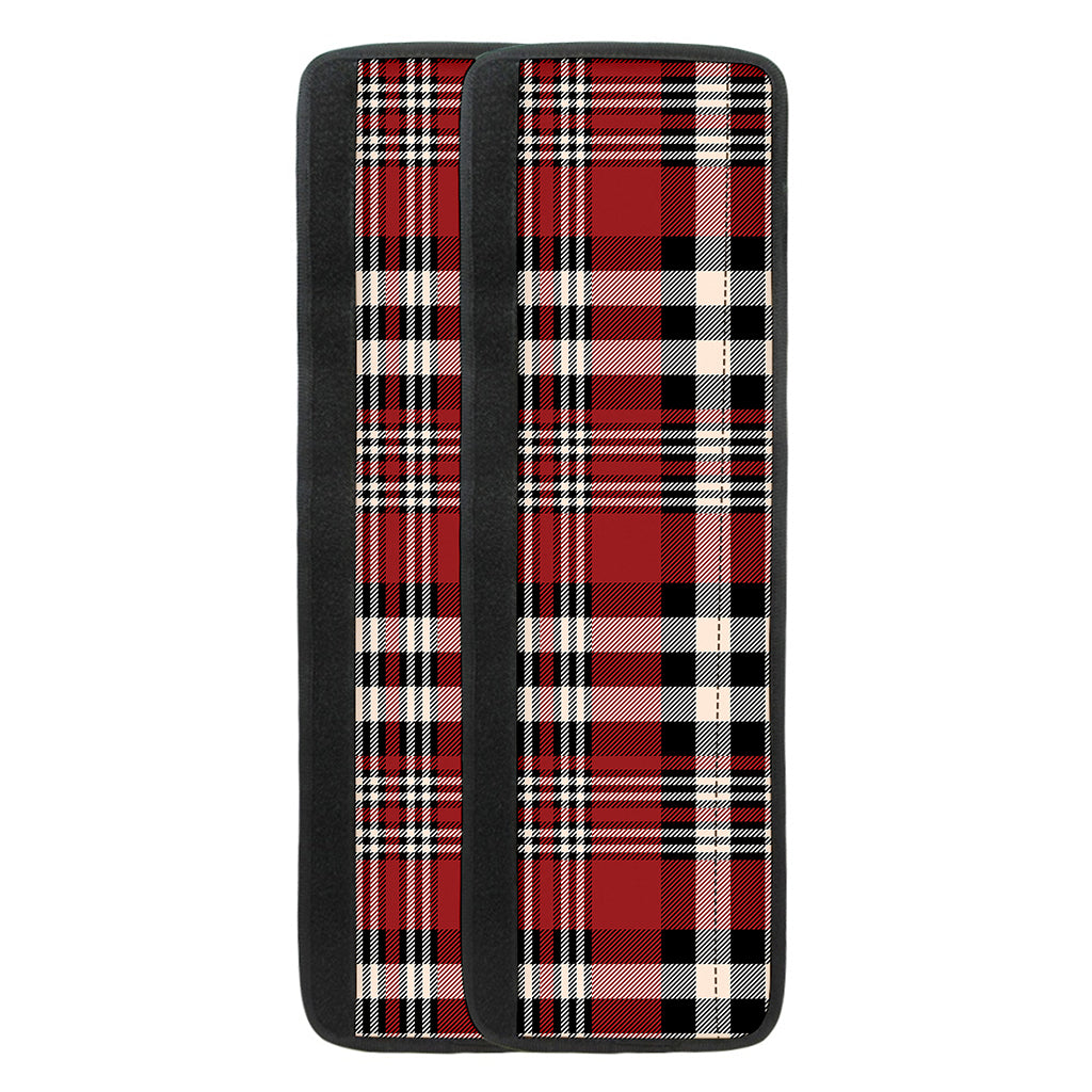 Red Black And White Border Tartan Print Refrigerator Handle Covers