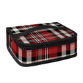 Red Black And White Border Tartan Print Small Lunch Bag