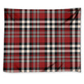 Red Black And White Border Tartan Print Tapestry