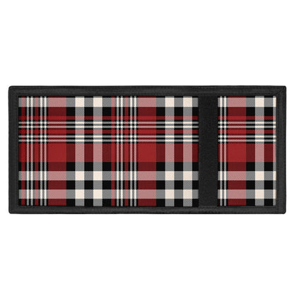 Red Black And White Border Tartan Print Trifold Wallet