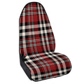 Red Black And White Border Tartan Print Waterproof Car Seat Cover