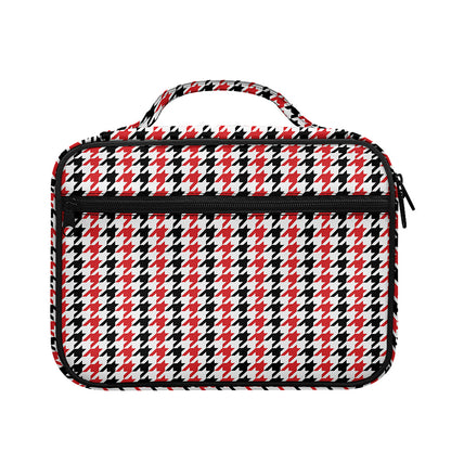 Red Black And White Houndstooth Print Briefcase Bible Bag