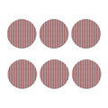 Red Black And White Houndstooth Print Coaster Set