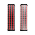 Red Black And White Houndstooth Print Handle Covers