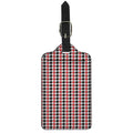 Red Black And White Houndstooth Print Luggage Tag