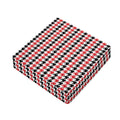 Red Black And White Houndstooth Print Outdoor Seat Cushion Cover