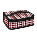 Red Black And White Houndstooth Print Small Lunch Bag