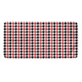 Red Black And White Houndstooth Print Towel