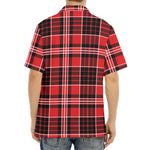 Red Black And White Scottish Plaid Print Aloha Shirt