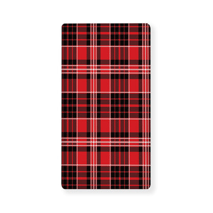 Red Black And White Scottish Plaid Print Baby Crib Sheet