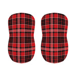 Red Black And White Scottish Plaid Print Bar Stool Covers