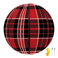 Red Black And White Scottish Plaid Print Basketball