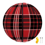 Red Black And White Scottish Plaid Print Basketball