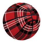 Red Black And White Scottish Plaid Print Basketball