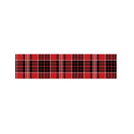 Red Black And White Scottish Plaid Print Bed Runner