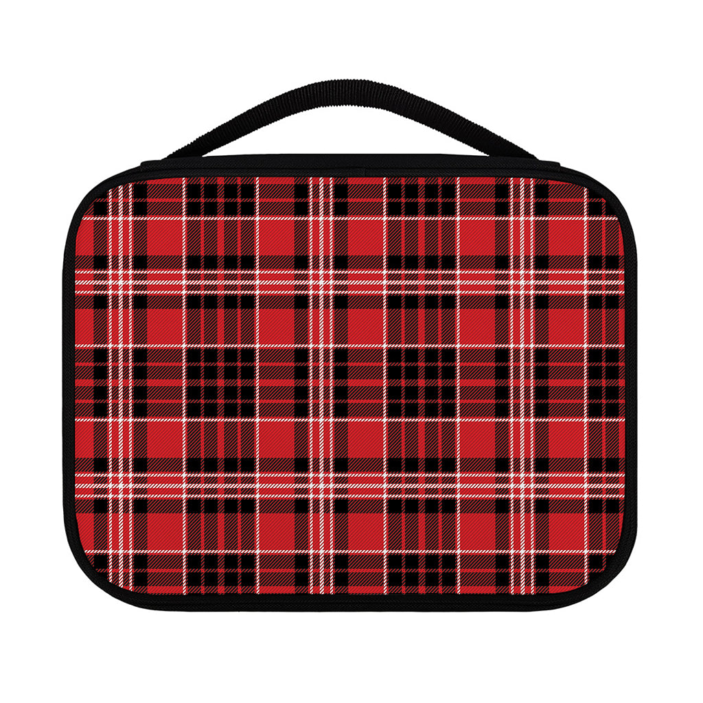Red Black And White Scottish Plaid Print Classic Bible Case