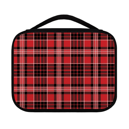 Red Black And White Scottish Plaid Print Classic Bible Case