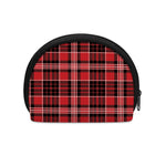 Red Black And White Scottish Plaid Print Coin Purse