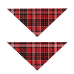 Red Black And White Scottish Plaid Print Dog Bandana