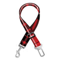Red Black And White Scottish Plaid Print Dog Seat Belt