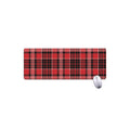 Red Black And White Scottish Plaid Print Extended Mouse Pad