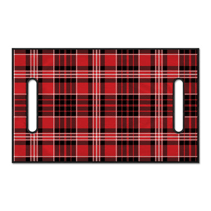 Red Black And White Scottish Plaid Print Golf Cart Seat Cover