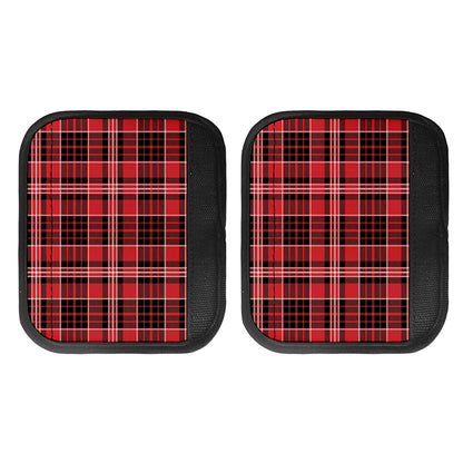 Red Black And White Scottish Plaid Print Handle Covers