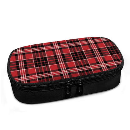Red Black And White Scottish Plaid Print Insulin Cooler Travel Case