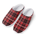 Red Black And White Scottish Plaid Print Mesh Casual Shoes