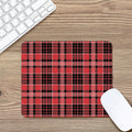 Red Black And White Scottish Plaid Print Mouse Pad