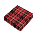 Red Black And White Scottish Plaid Print Outdoor Seat Cushion Cover
