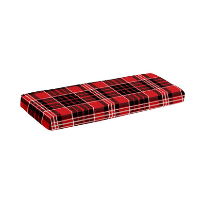 Red Black And White Scottish Plaid Print Piano Keyboard Cover