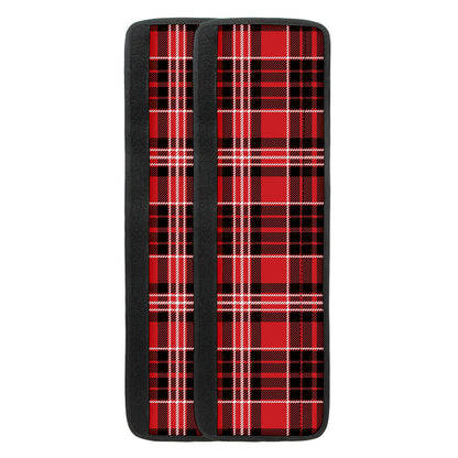 Red Black And White Scottish Plaid Print Refrigerator Handle Covers