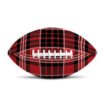 Red Black And White Scottish Plaid Print Rugby Ball