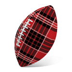 Red Black And White Scottish Plaid Print Rugby Ball