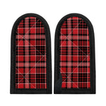 Red Black And White Scottish Plaid Print Skillet Handle Cover