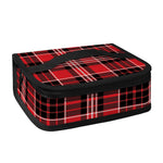 Red Black And White Scottish Plaid Print Small Lunch Bag