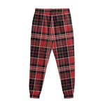 Red Black And White Scottish Plaid Print Sweatpants