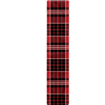 Red Black And White Scottish Plaid Print Table Runner