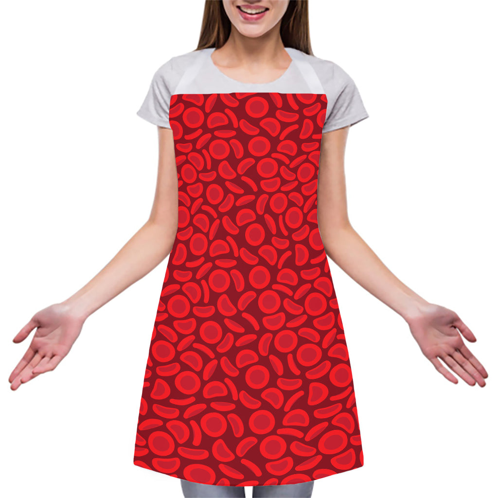 Red Blood Cells Pattern Print Adjustable Apron