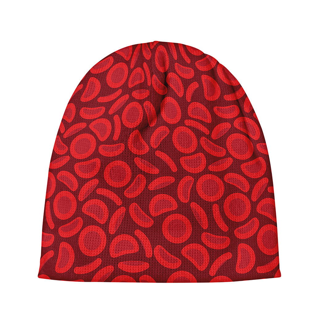Red Blood Cells Pattern Print Beanie