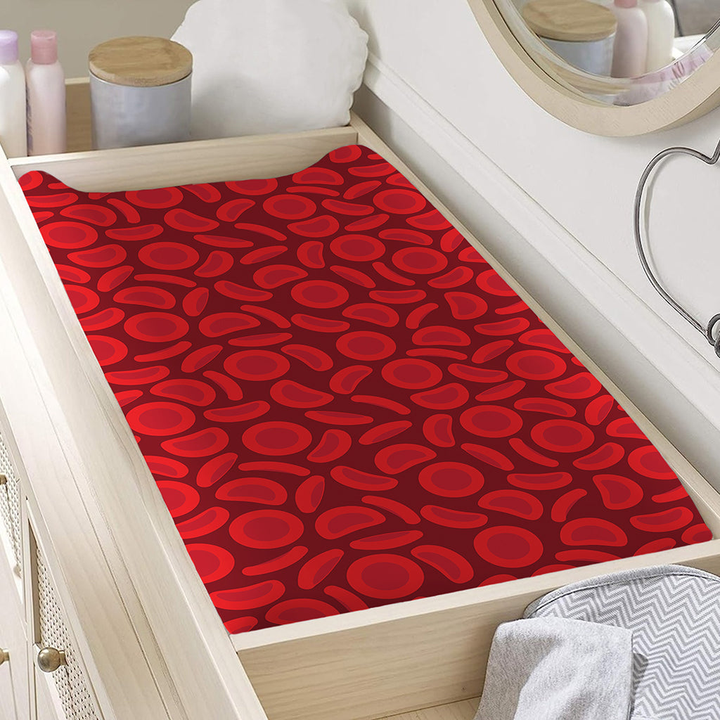 Red Blood Cells Pattern Print Changing Pad Cover