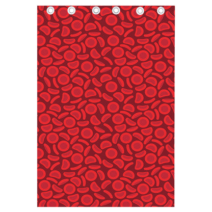Red Blood Cells Pattern Print Curtain