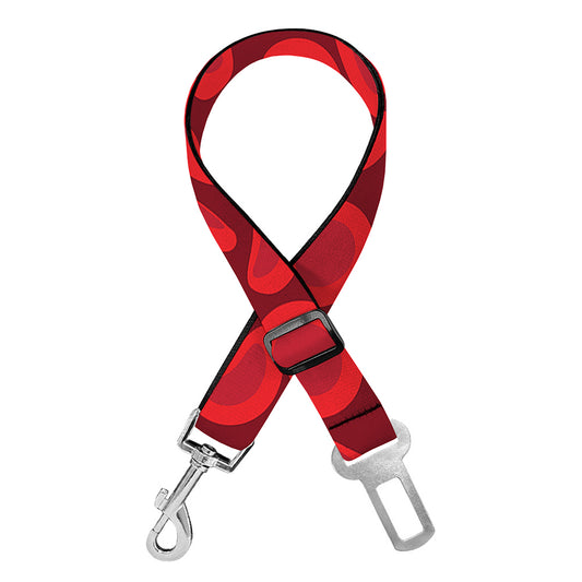 Red Blood Cells Pattern Print Dog Seat Belt