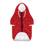 Red Blood Cells Pattern Print Dog Zip Up Hoodie